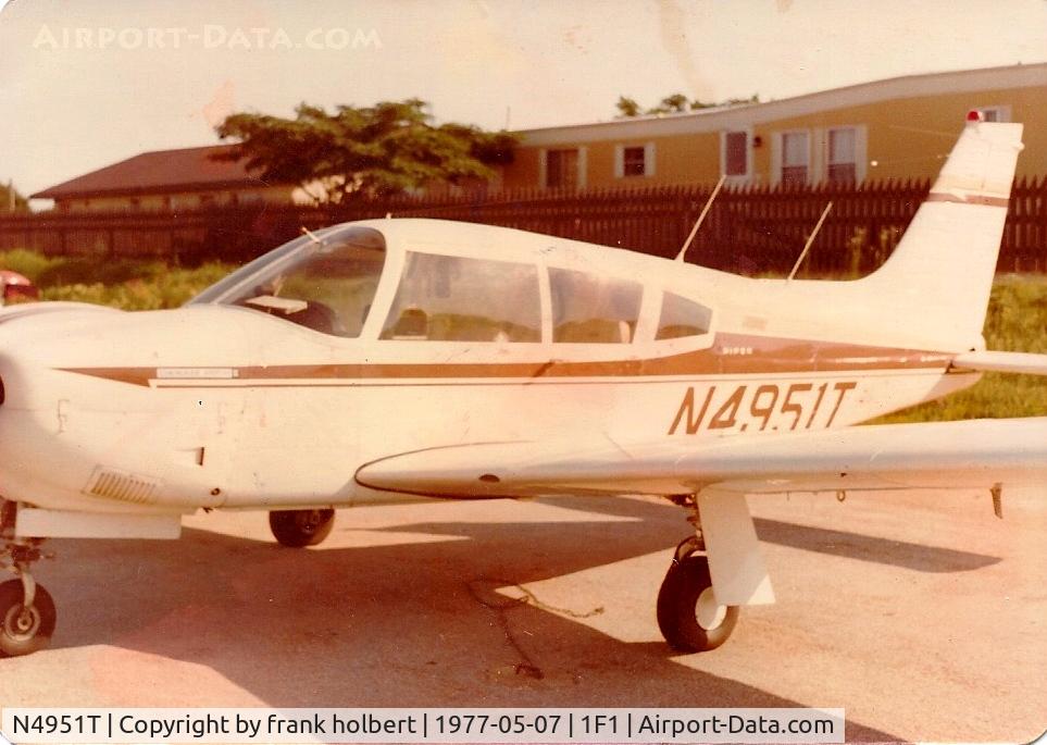 N4951T, 1972 Piper PA-28R-200 C/N 28R-7235161, 1977 Lake Murray Oklahoma - I was working on my Commercial License and had rented the plane from Altus Flying Service