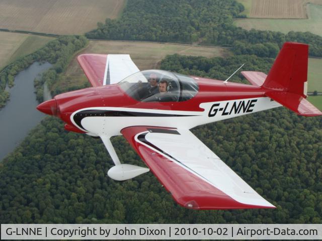 G-LNNE, 2010 Vans RV-7 C/N PFA 323-14170, G-LNNE Built by Mark Browningin Conisbrough Doncaster.   Build started January 2004 First Flight 17 September 2010. This Picture taken durring test flight phase.