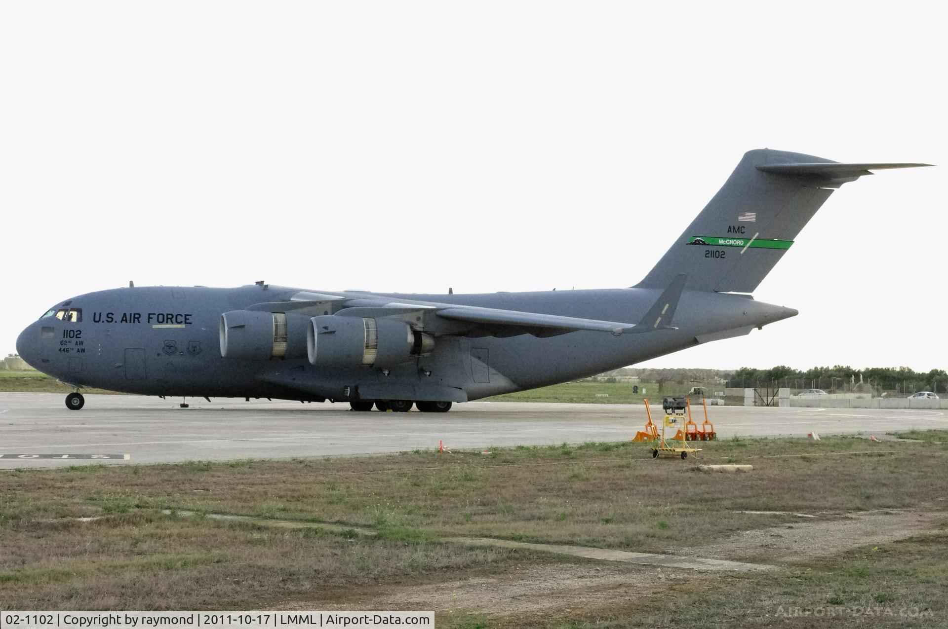 02-1102, 2002 Boeing C-17A Globemaster III C/N P-102, C17 02-1102 USAF 17-10-11