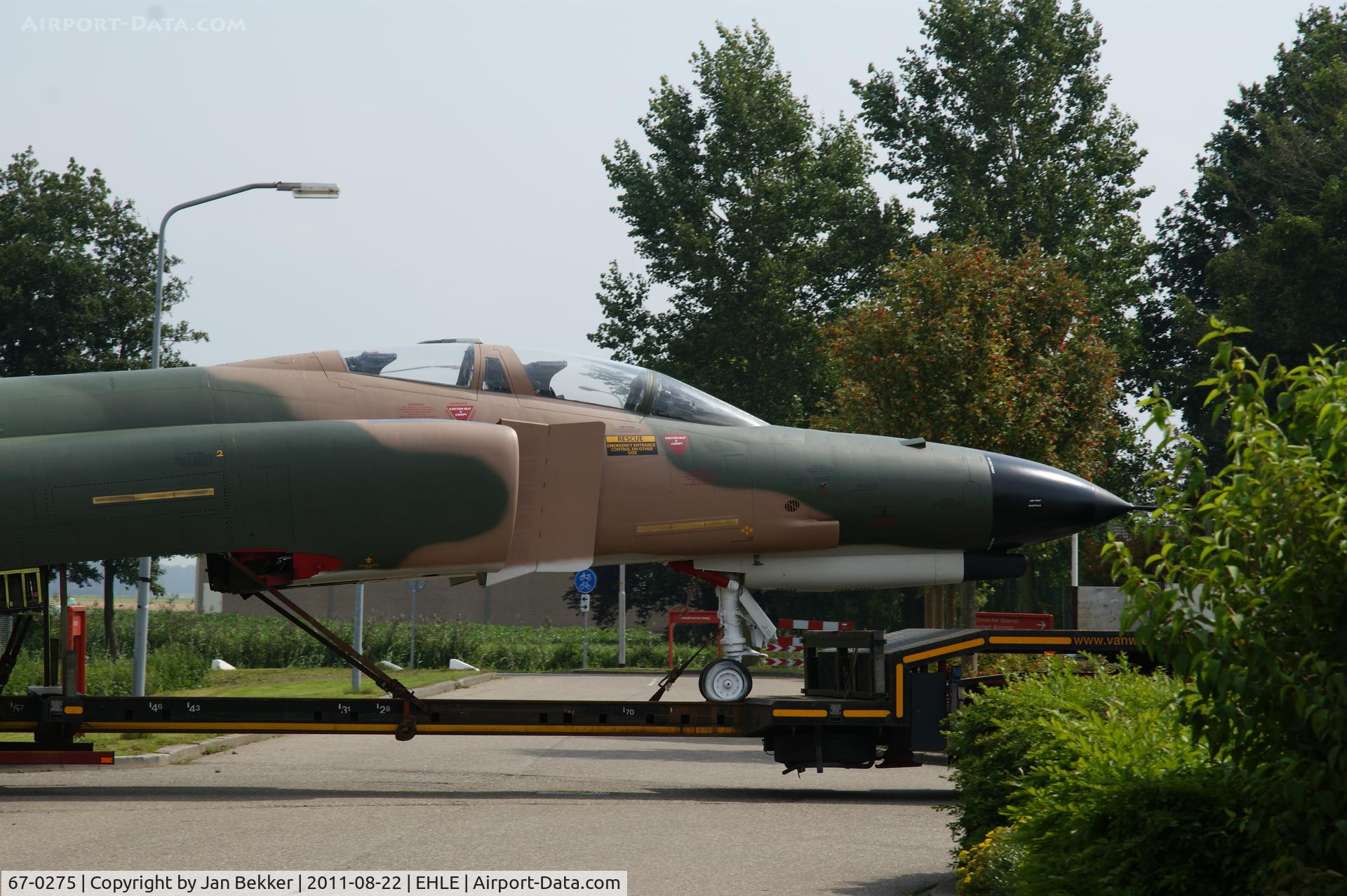 67-0275, 1967 McDonnell Douglas F-4E Phantom II C/N 3011, After repainting at Lelystad Airport on its way to the Dutch Military Airforce Museum at Soesterberg (EHSB)