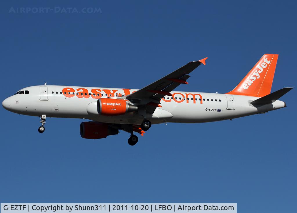 G-EZTF, 2009 Airbus A320-214 C/N 3922, Landing rwy 32L
