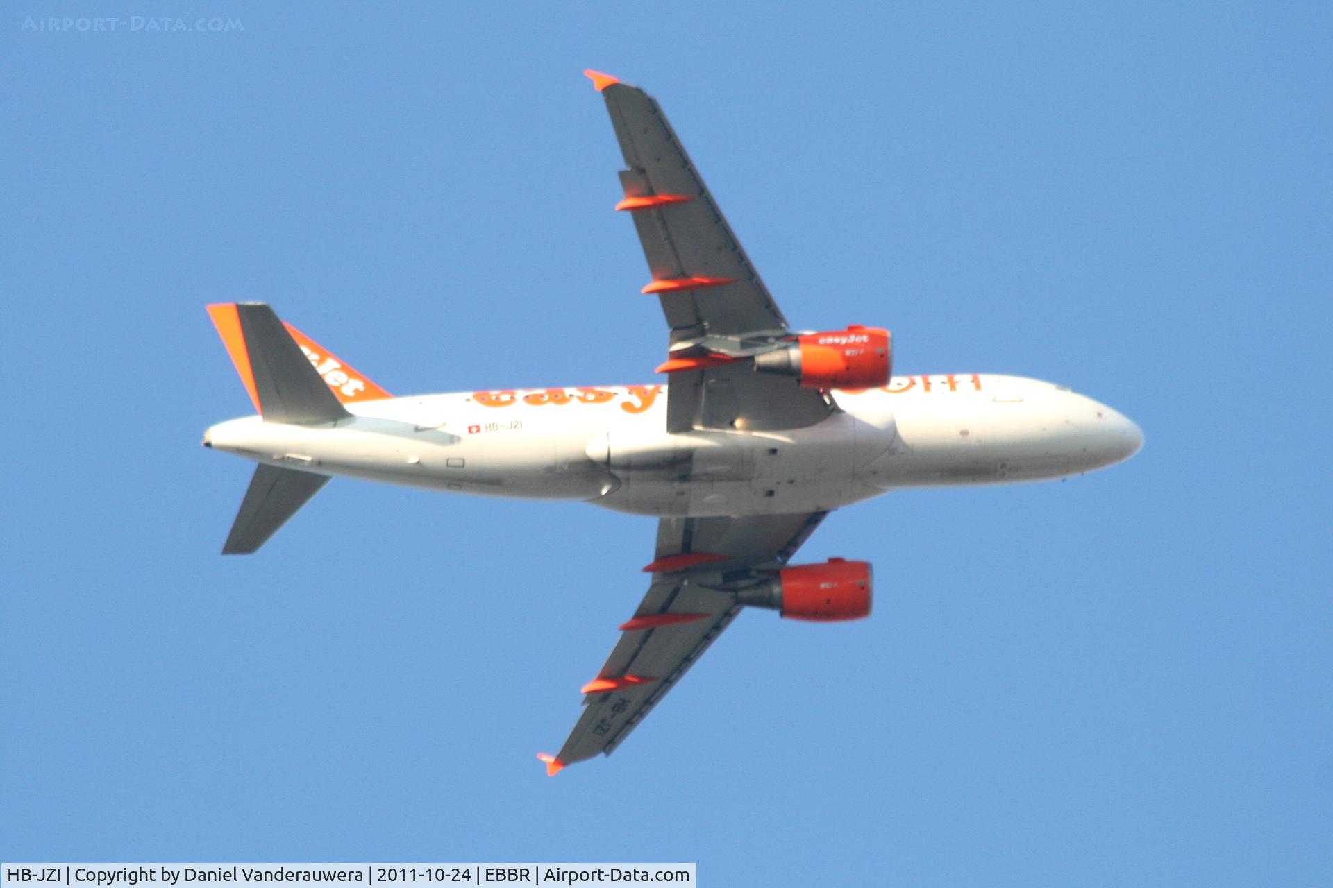 HB-JZI, 2004 Airbus A319-111 C/N 2245, Flight EZS1535 on approach to RWY 07L