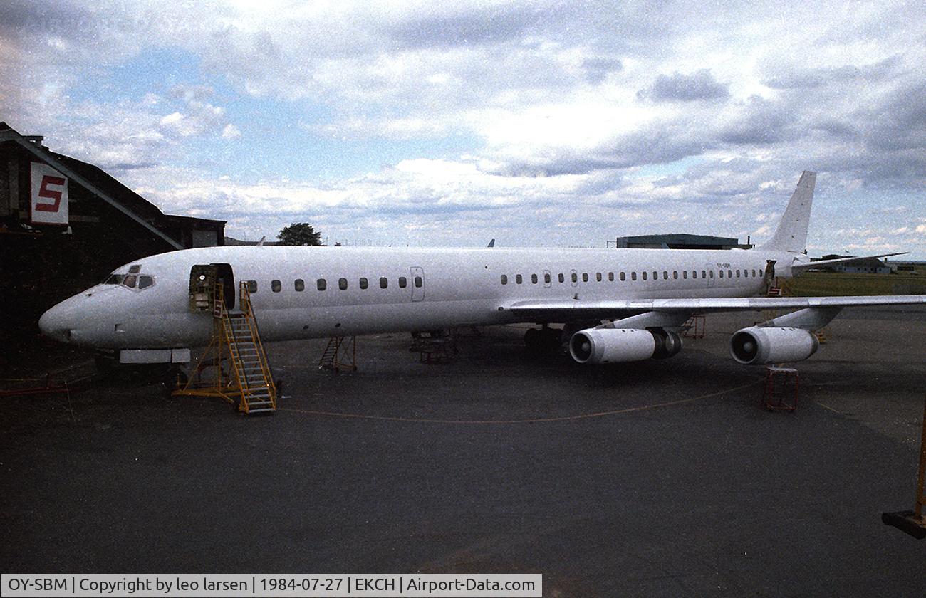 OY-SBM, 1968 Douglas DC-8-63 C/N 45924, CPH 27.7.84 new del.