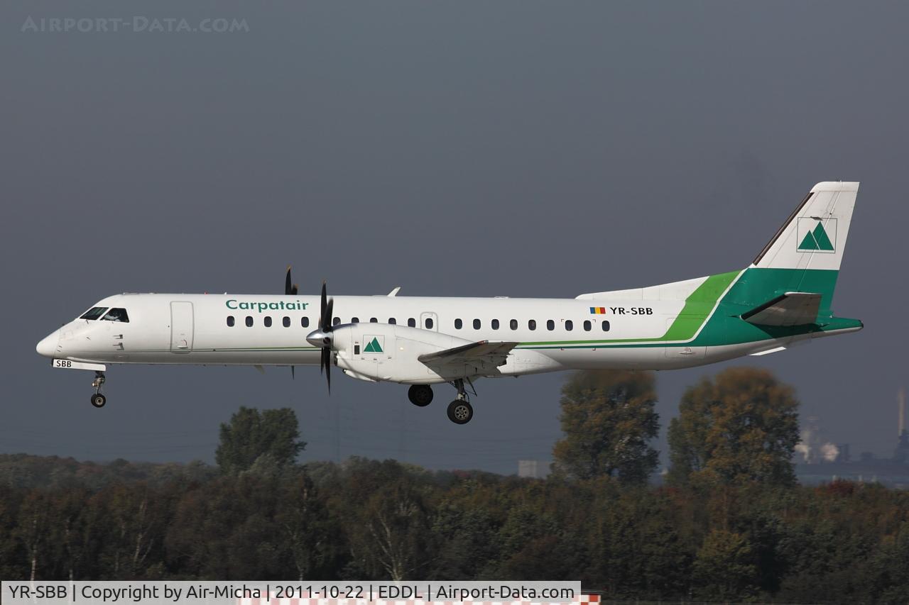 YR-SBB, 1995 Saab 2000 C/N 2000-026, Carpatair, Saab 2000, CN: 2000-026