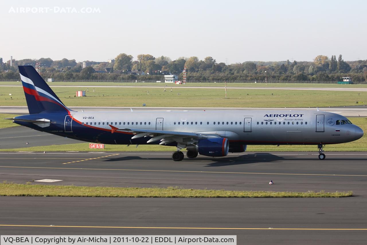 VQ-BEA, 2009 Airbus A321-211 C/N 4058, Aeroflot, Airbus A321-211, CN: 4058, Name: I.Michurin