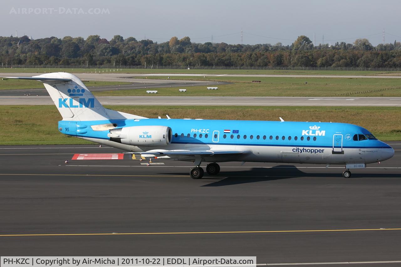 PH-KZC, 1996 Fokker 70 (F-28-0070) C/N 11566, KLM Cityhopper, Fokker F70, CN: 11566/0323