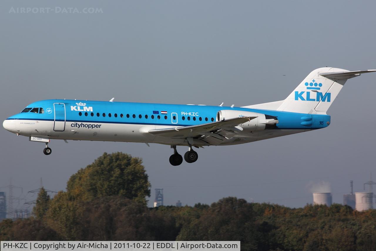 PH-KZC, 1996 Fokker 70 (F-28-0070) C/N 11566, KLM Cityhopper, Fokker F70, CN: 11566/0323