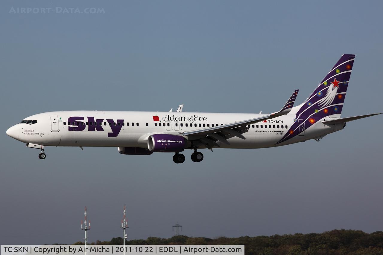 TC-SKN, 2009 Boeing 737-94X/ER C/N 36086, Sky Airlines, Boeing 737-94XER (WL), CN: 36086/2910, Name: Alanya