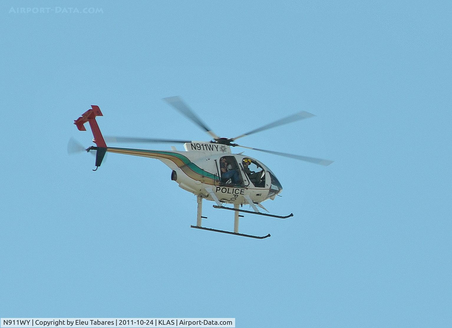 N911WY, 2000 MD Helicopters 369FF C/N 0144FF, Taken over McCarran International Airport.