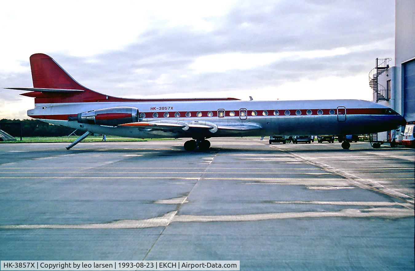 HK-3857X, 1970 Sud Aviation SE-210 Caravelle 10B3 Super B C/N 268, CPH Kastrup 23.8.93 ex OY-STM Sterling AW.