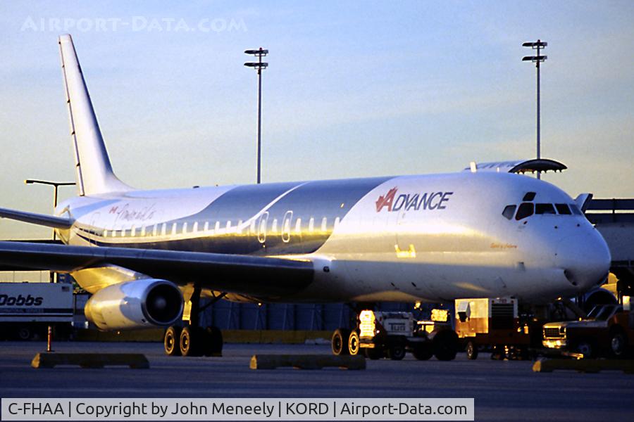 C-FHAA, 1968 Douglas DC-8-62 C/N 45961, Evening shot - taken in November 1994