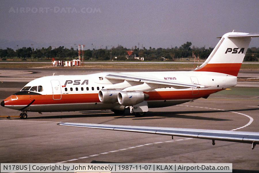 N178US, 1985 British Aerospace BAe.146-200 C/N E2040, Scanned from a print