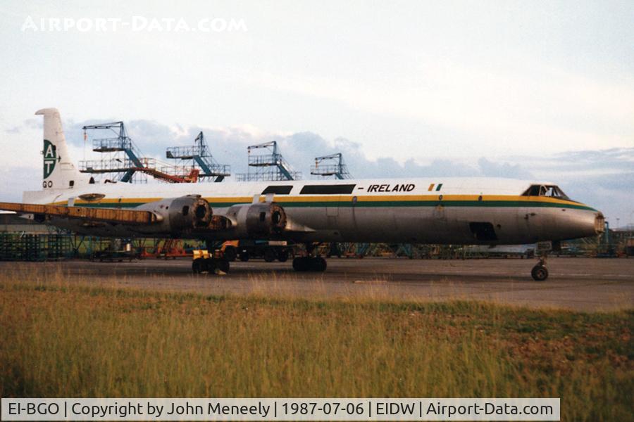 EI-BGO, 1961 Canadair CL-44J C/N 9, This 44 served with Aer Turas from 1979 to 1986.