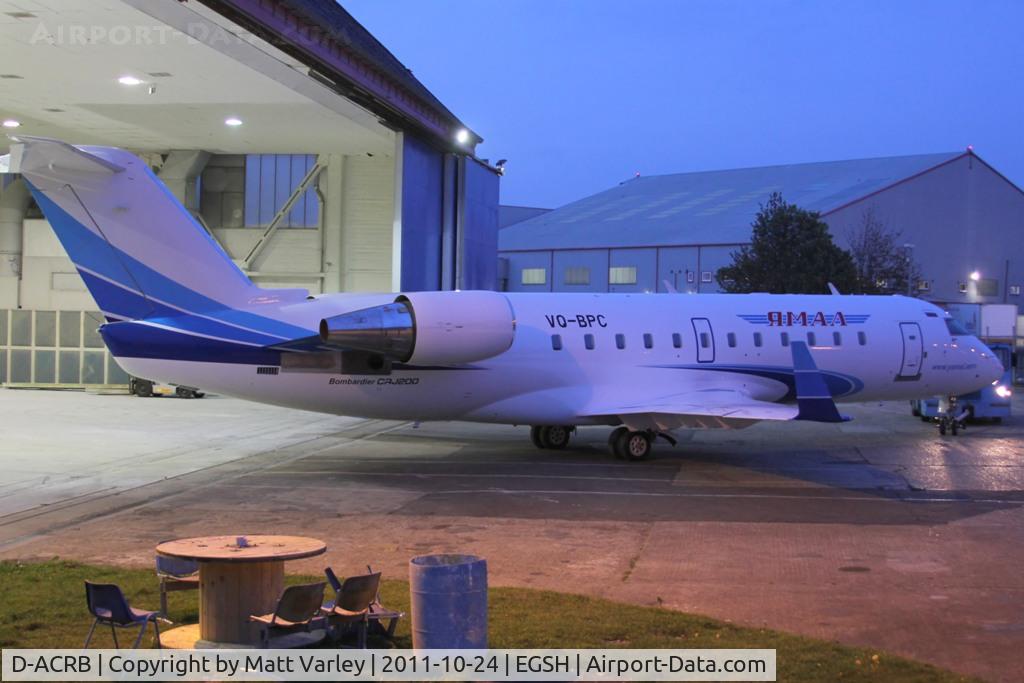 D-ACRB, 2001 Canadair CRJ-200ER (CL-600-2B19) C/N 7570, Fresh out of spray in Yamal C/S (VQ-BPC)