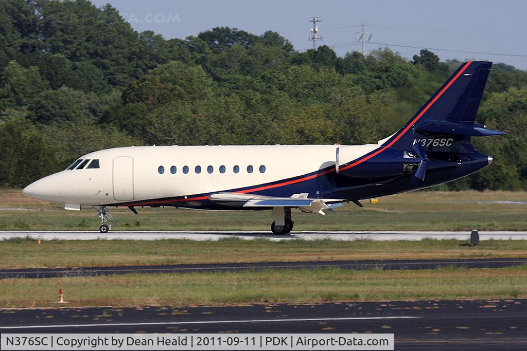 N376SC, 2005 Dassault Falcon 2000EX C/N 57, Steelcase, Inc 2005 Dassault Falcon 2000EX N376SC rolling out on RWY 2R after landing.
