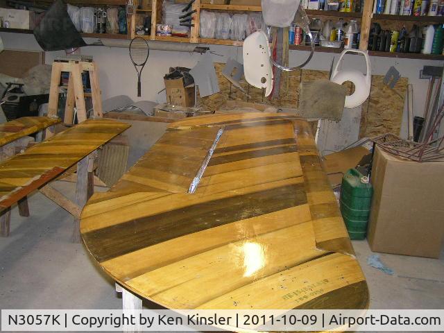 N3057K, 1946 Culver V C/N V-276, Stab and elevator with two coats of epoxy varnish. Ready for cover