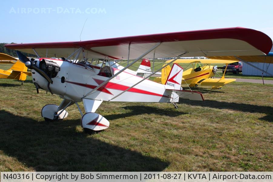 N40316, Corben Baby Ace Model D C/N 99, At the EAA fly-in - Newark, Ohio
