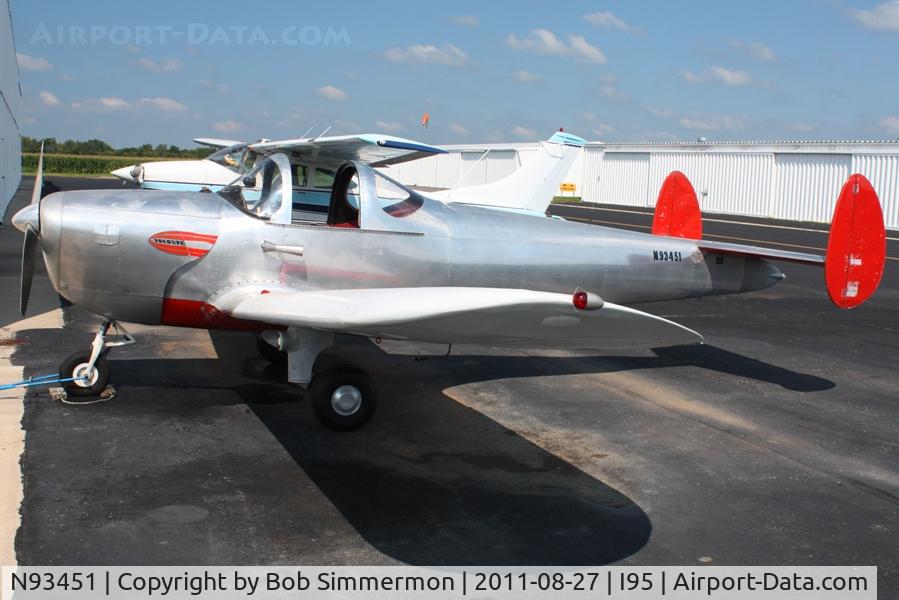 N93451, 1946 Erco 415C Ercoupe C/N 774, On the ramp at Kenton, Ohio