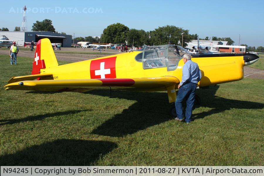 N94245, 1949 Bucker Bu-181 Bestmann C/N 25145, At the EAA fly-in - Newark, Ohio