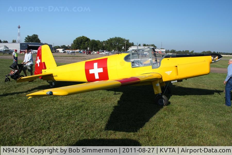 N94245, 1949 Bucker Bu-181 Bestmann C/N 25145, At the EAA fly-in - Newark, Ohio