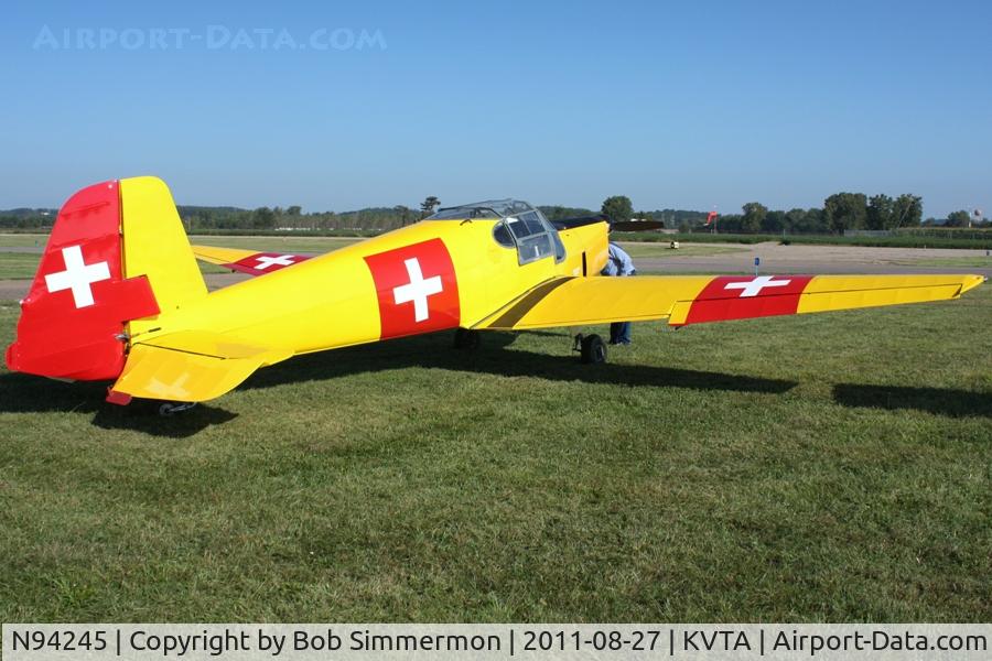 N94245, 1949 Bucker Bu-181 Bestmann C/N 25145, At the EAA fly-in - Newark, Ohio