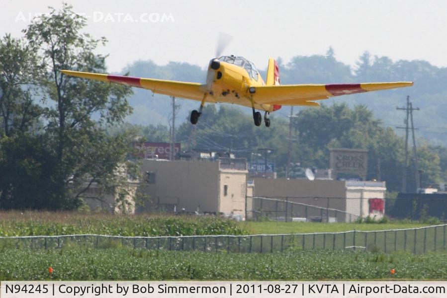N94245, 1949 Bucker Bu-181 Bestmann C/N 25145, Departing the EAA fly-in at Newark, Ohio