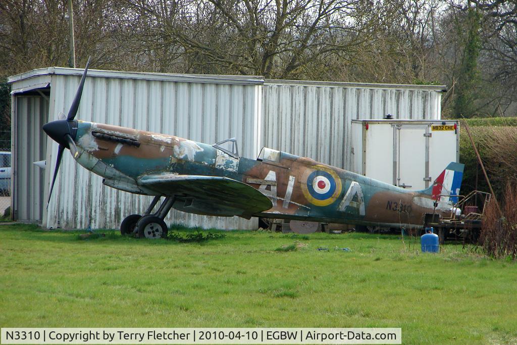 N3310, Supermarine 361 Spitfire IX Replica C/N Not found, A replica Spitfire with Serial N3310 at Wellesbourne - made for the film ' Battle of Britain '