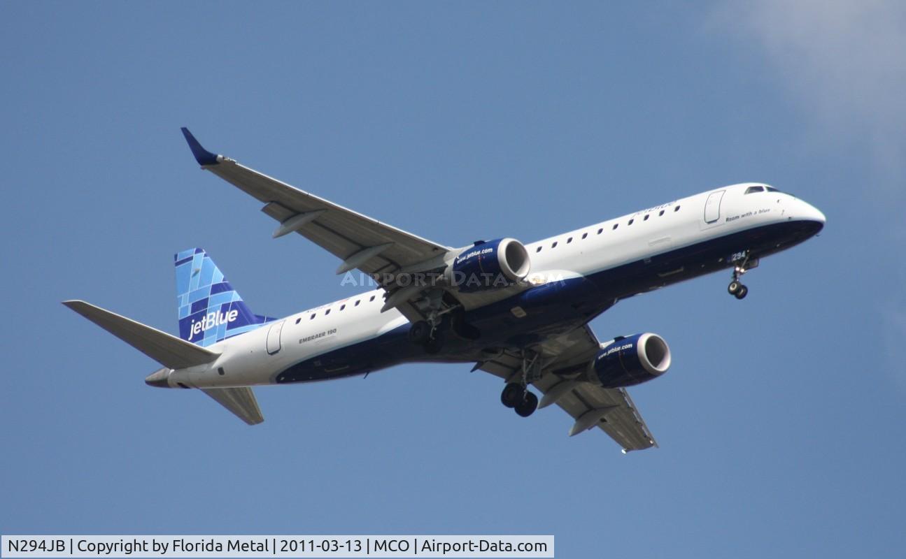 N294JB, 2008 Embraer ERJ-190-100 IGW 190AR C/N 19000185, 