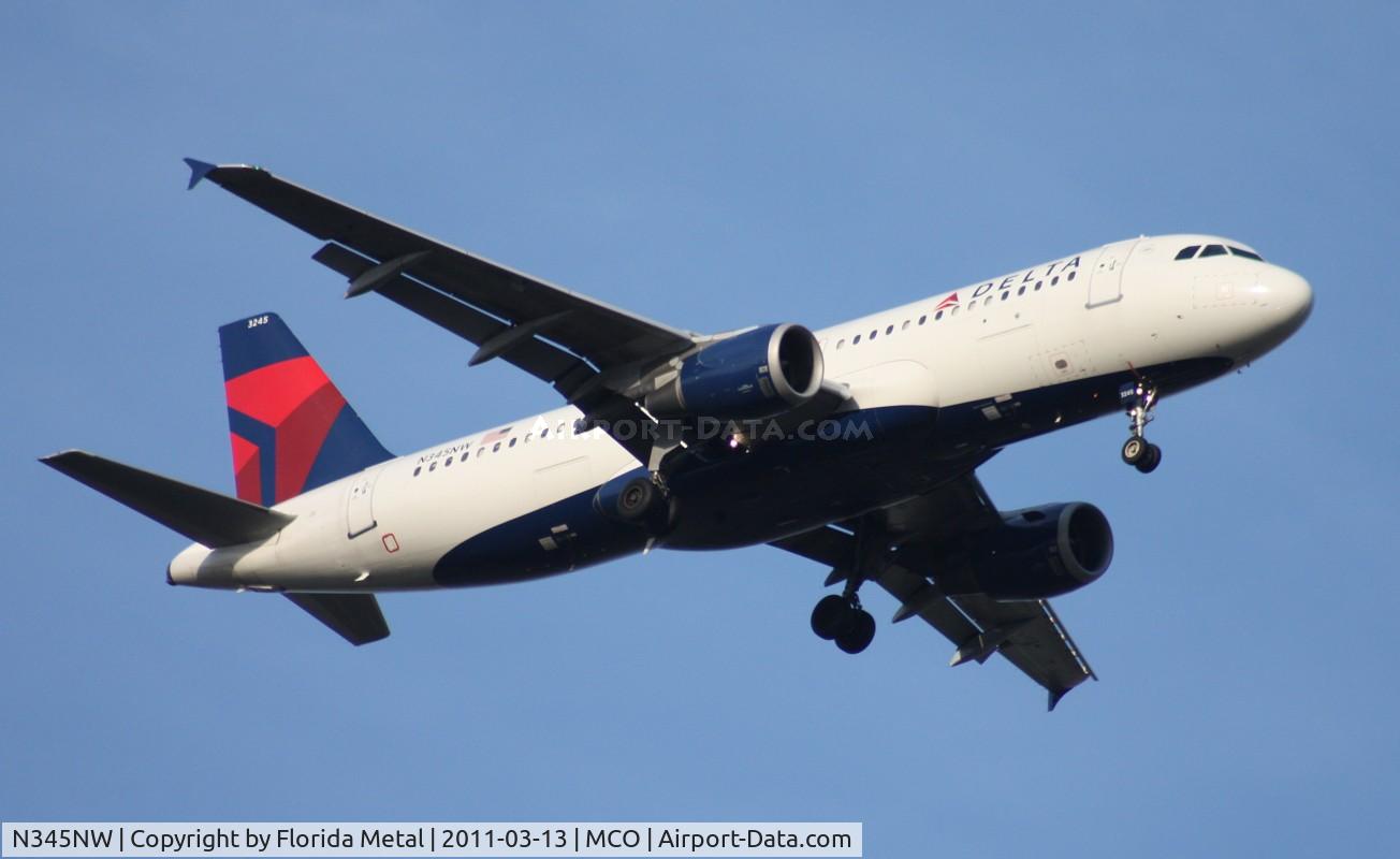 N345NW, 1993 Airbus A320-212 C/N 399, Delta A320