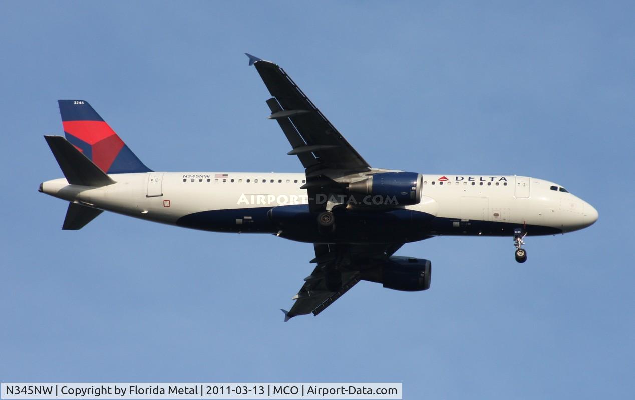N345NW, 1993 Airbus A320-212 C/N 399, Delta A320
