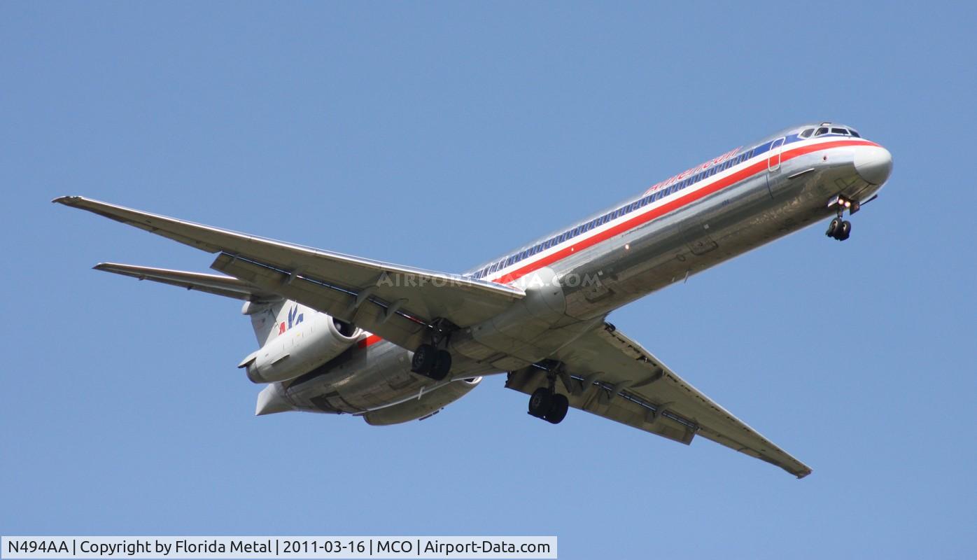 N494AA, 1989 McDonnell Douglas MD-82 (DC-9-82) C/N 49732, American MD-82