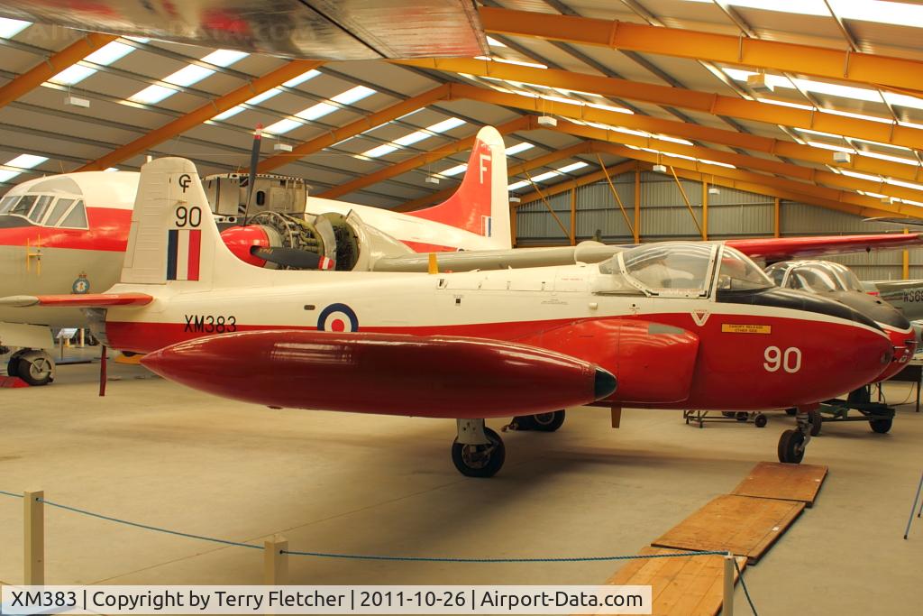 XM383, 1959 Hunting P-84 Jet Provost T.3A C/N PAC/W/6610, At Newark Air Museum in the UK