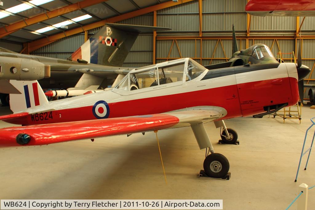 WB624, 1950 De Havilland DHC-1 Chipmunk T.10 C/N C1/0065, At Newark Air Museum in the UK