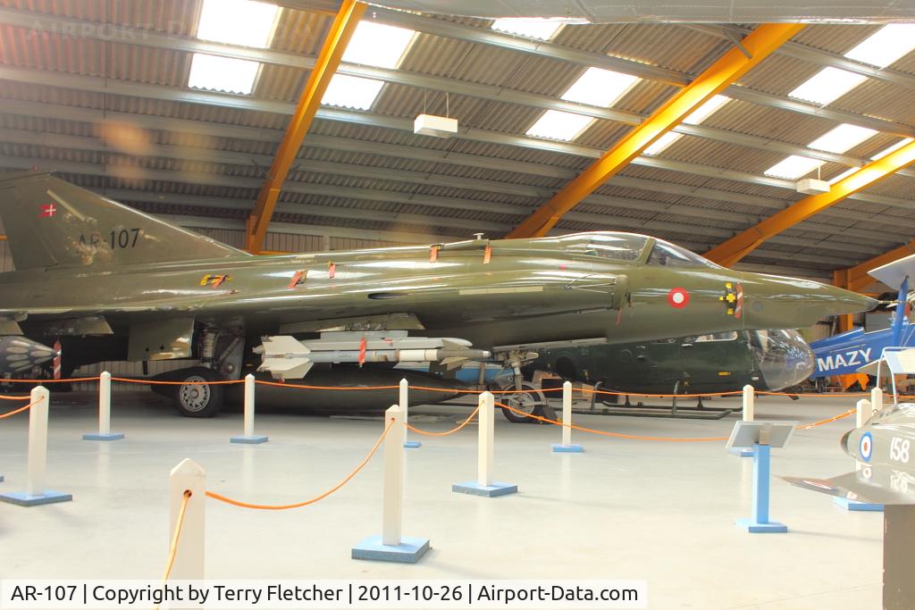 AR-107, 1971 Saab RF-35 Draken C/N 35-1107, At Newark Air Museum in the UK
