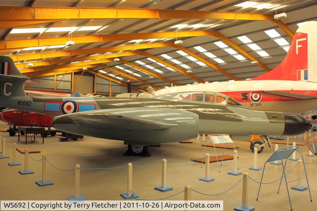 WS692, Gloster Meteor NF.12 C/N Not found WS692, At Newark Air Museum in the UK