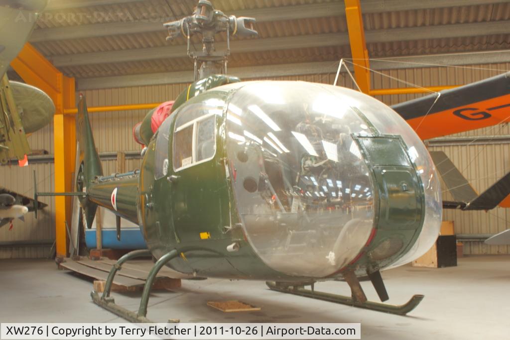 XW276, Sud SA-341 Gazelle C/N 03, At Newark Air Museum in the UK