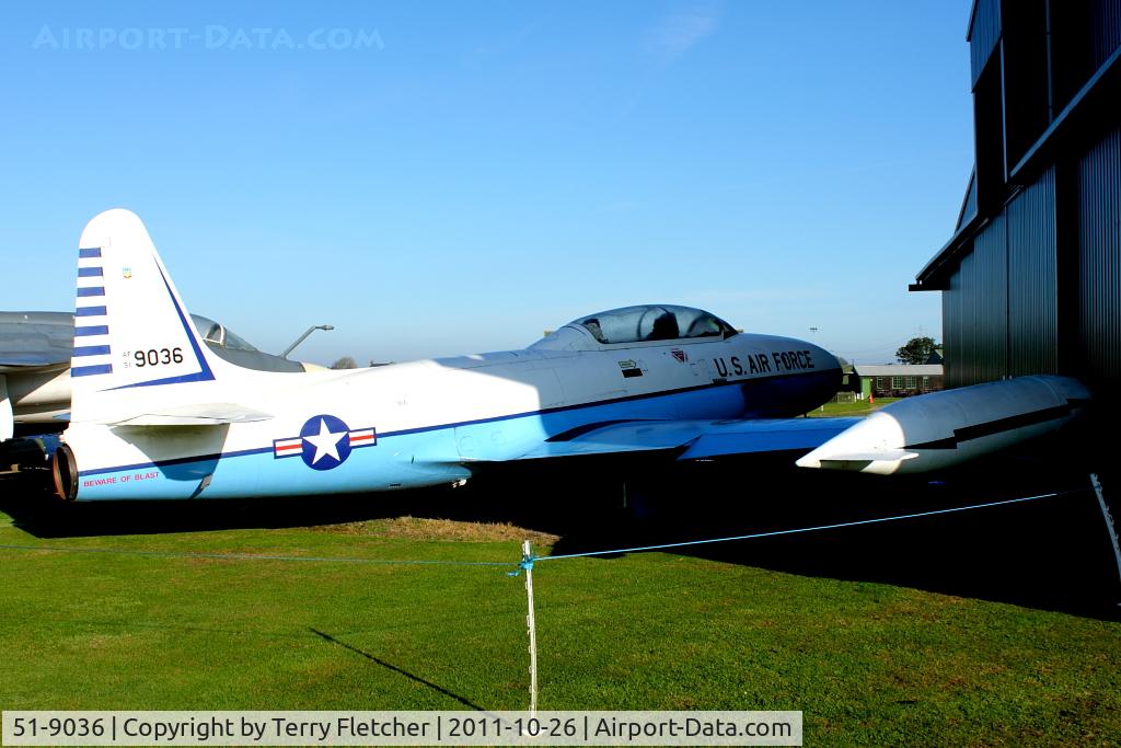 51-9036, 1951 Lockheed T-33A Shooting Star C/N 580-6820, At Newark Air Museum in the UK