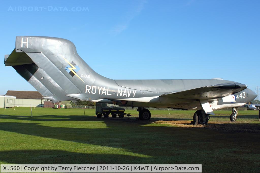 XJ560, De Havilland DH-110 Sea Vixen FAW.2 C/N 10042, At Newark Air Museum in the UK
