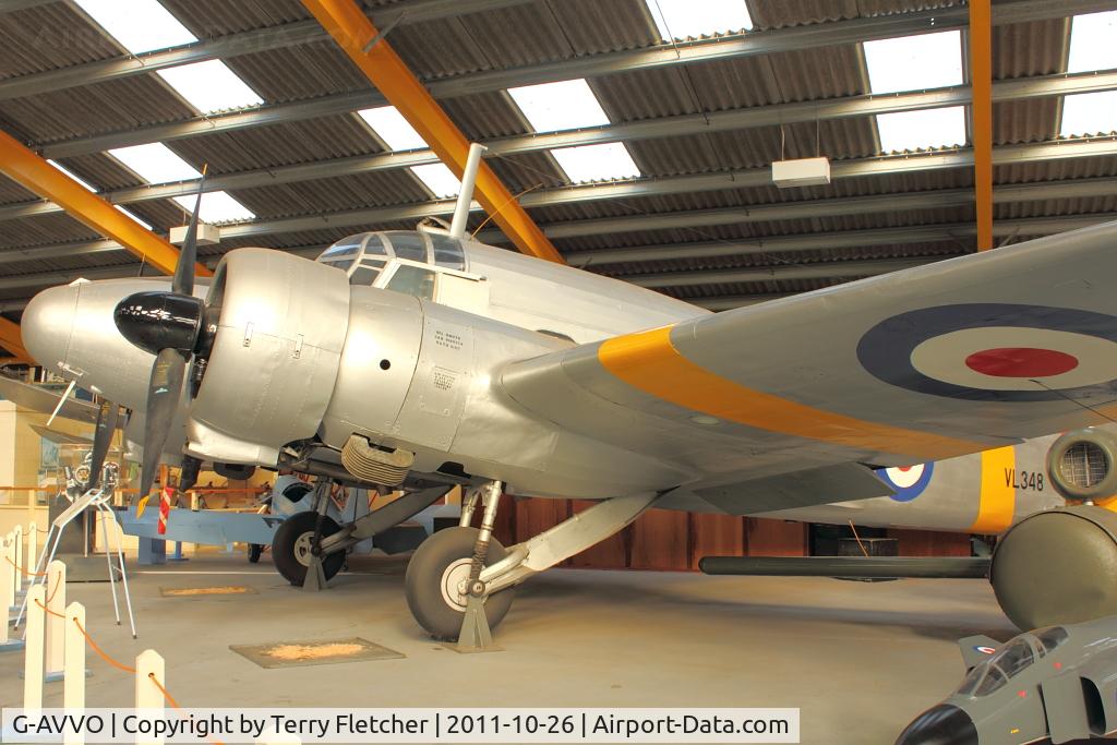 G-AVVO, Avro 652A Anson C.19 Srs 2 C/N 34219, At Newark Air Museum in the UK