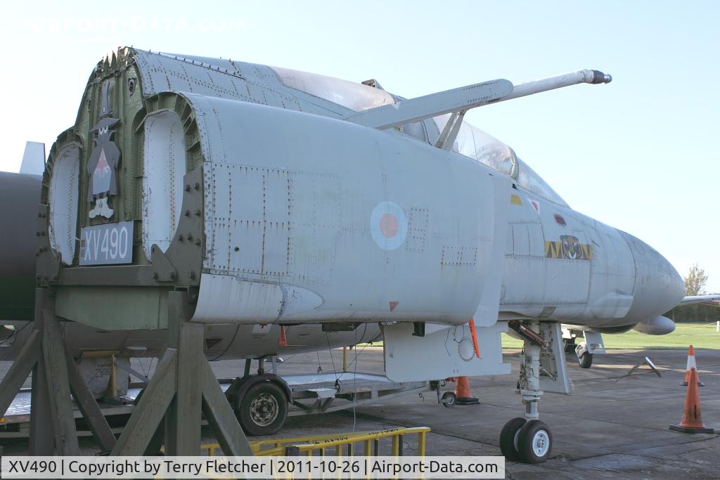XV490, 1969 McDonnell Douglas Phantom FGR2 C/N 3401, At Newark Air Museum in the UK