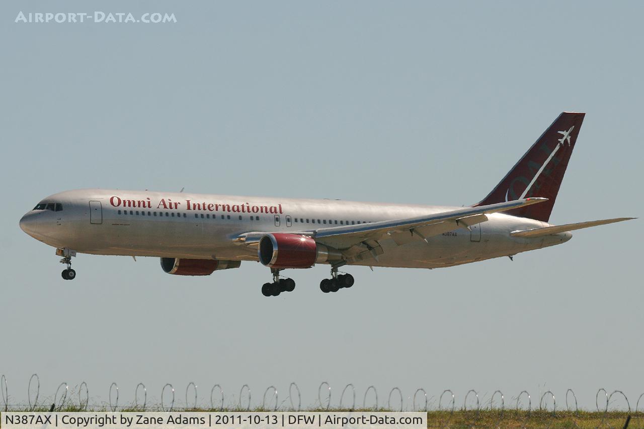 N387AX, 1991 Boeing 767-319/ER C/N 24875, Omni Air landing at DFW Airport