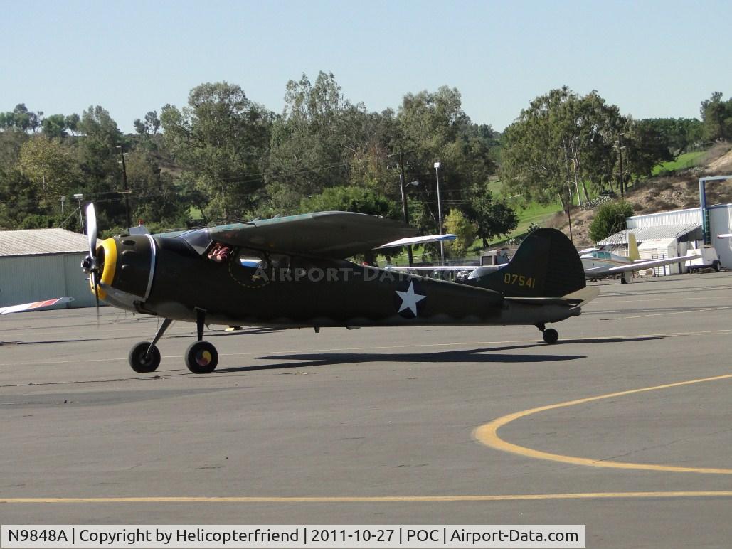 N9848A, 1950 Cessna 190 C/N 7541, Parking near Ranger Row