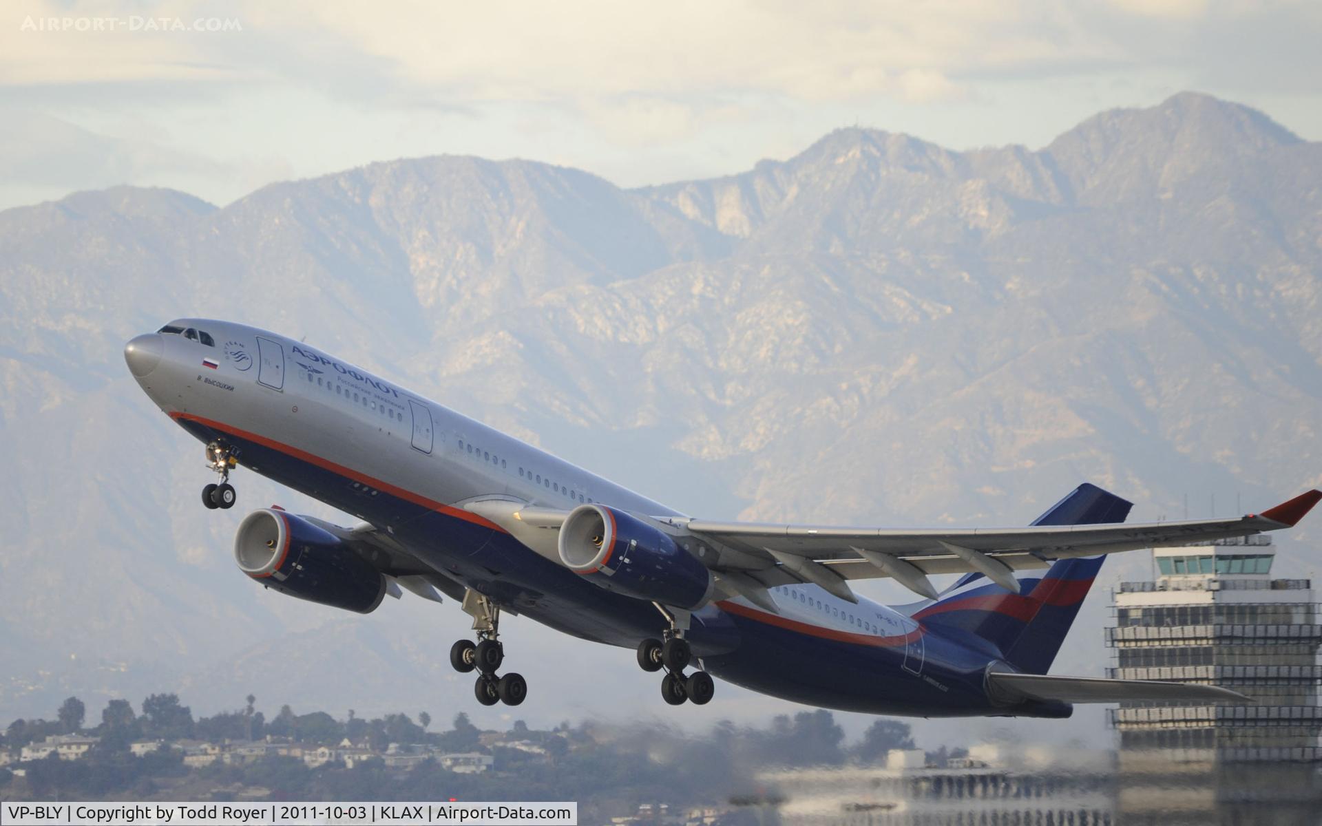 VP-BLY, 2008 Airbus A330-243 C/N 973, Departing LAX