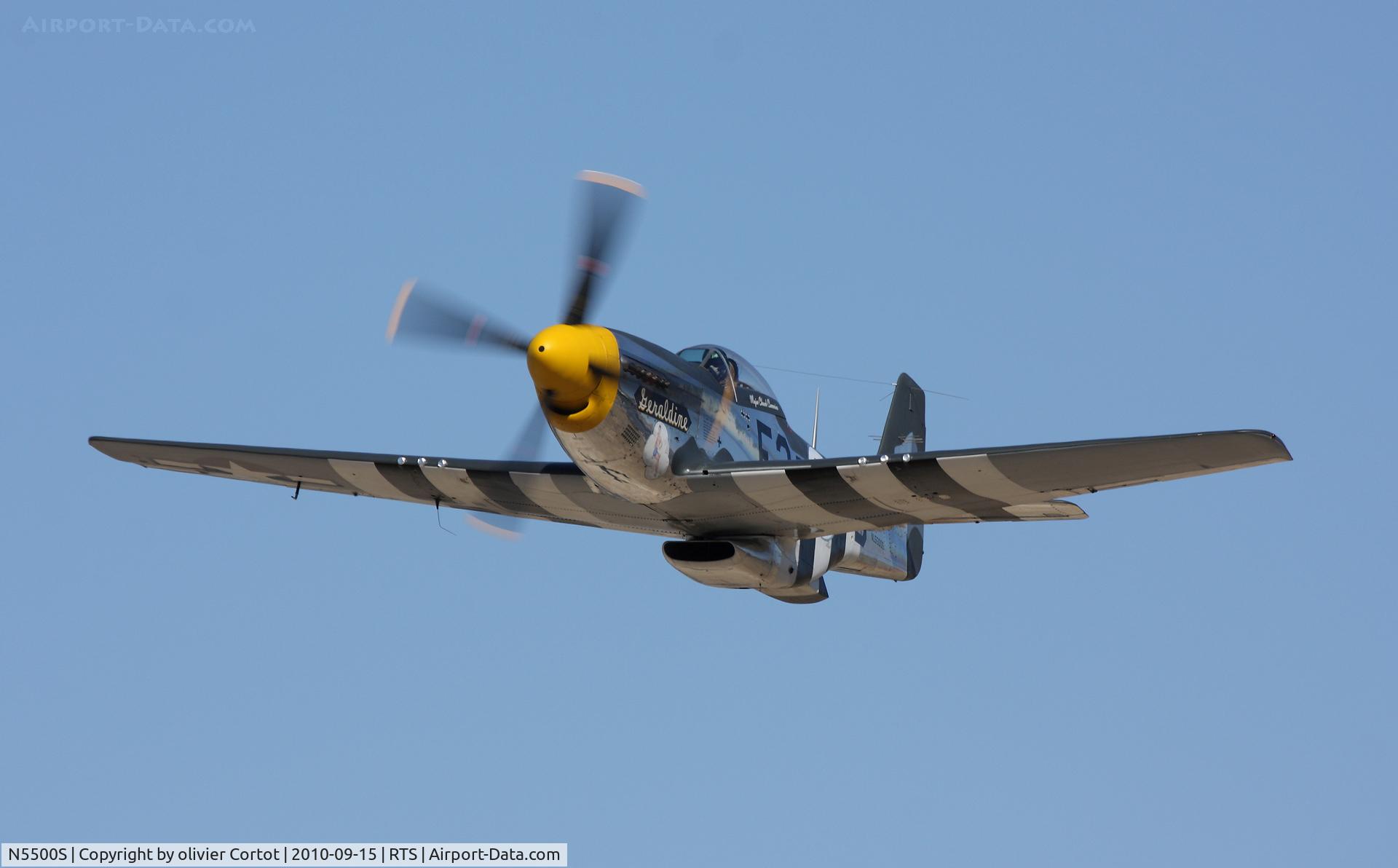N5500S, 1944 North American F-51D Mustang C/N 44-63655, evening flight during the 2010 reno air races