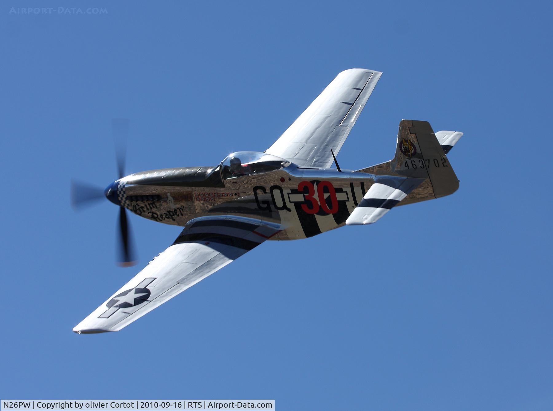 N26PW, 1944 North American P-51D Mustang C/N 122-31427 (44-63701), nice light on this shinny mustang !