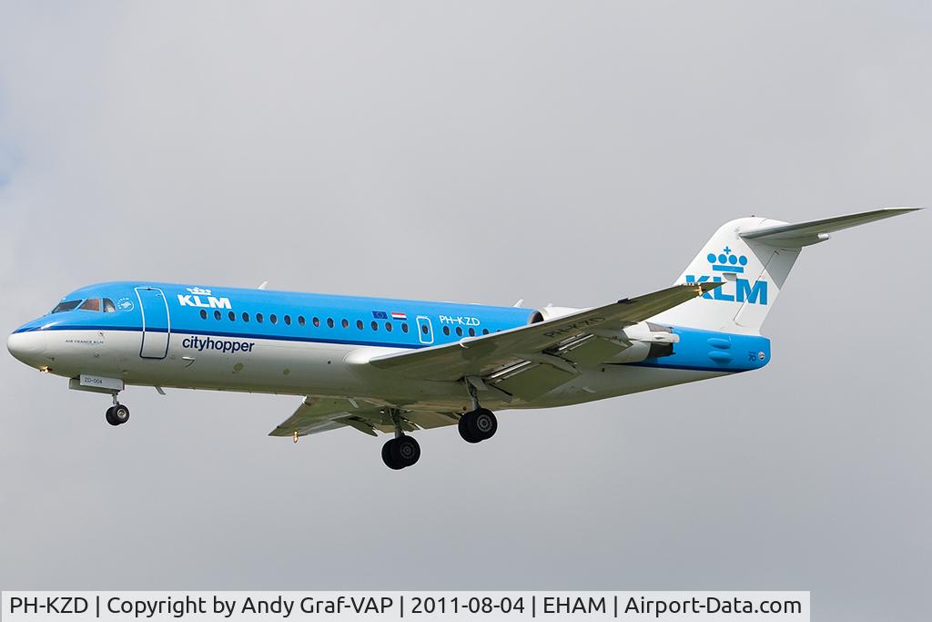 PH-KZD, 1997 Fokker 70 (F-28-0070) C/N 11582, KLM F70