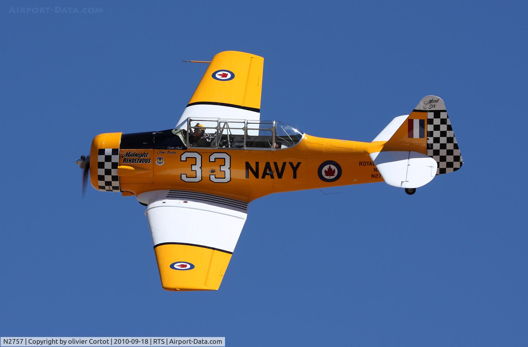 N2757, 1941 North American AT-6C Harvard IIA C/N 66-2490, profil view, Reno 2010