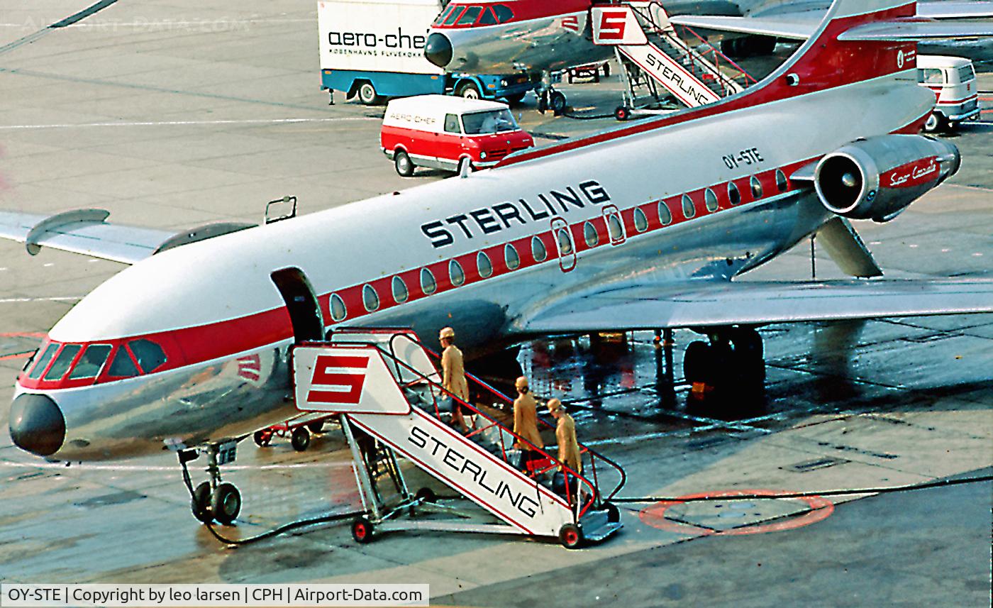 OY-STE, 1968 Sud Aviation SE-210 Caravelle 10B3 Super B C/N 249, CPH Kastrup Copenhagen 1972
