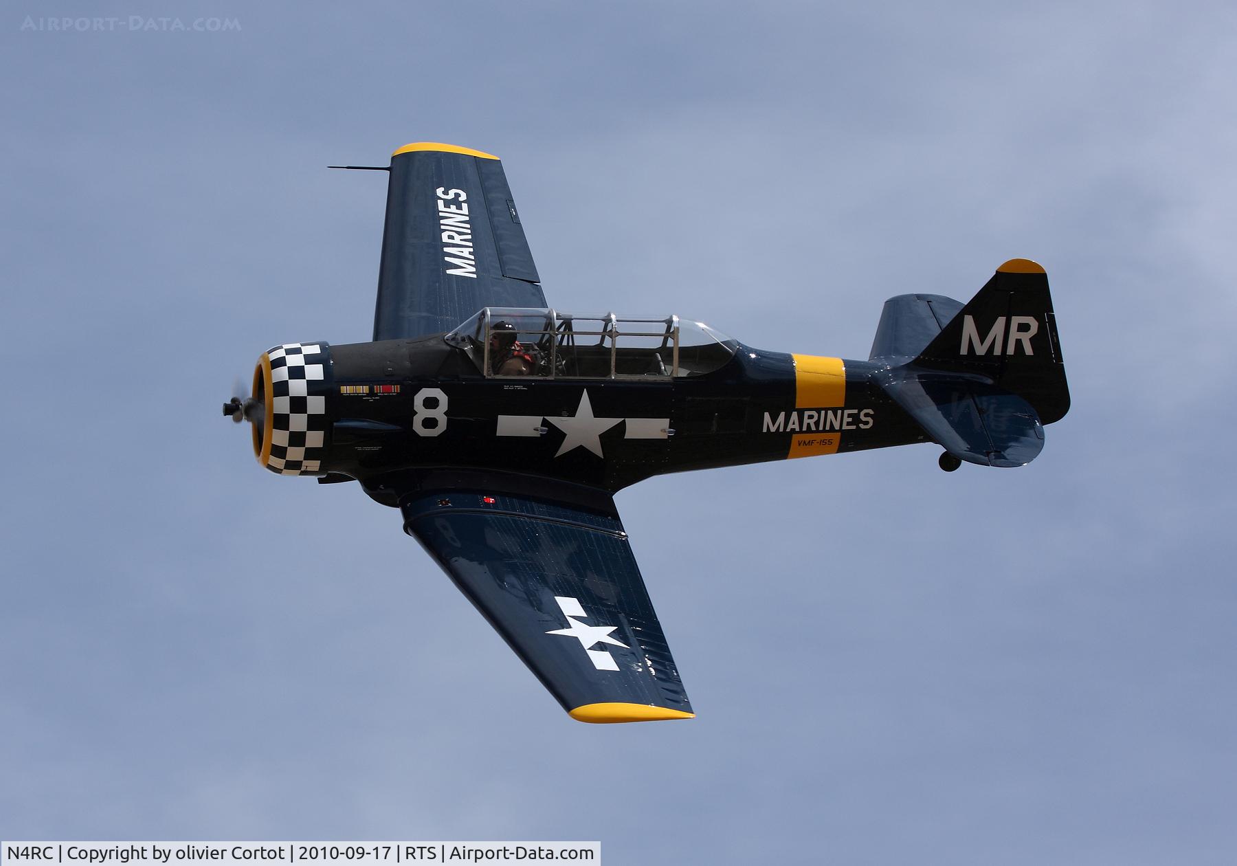 N4RC, 1958 North American SNJ-6 Texan C/N 121-42920, profile view of the T-6, Reno 2010