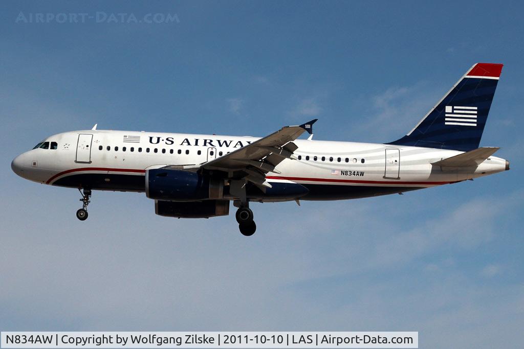 N834AW, 2004 Airbus A319-132 C/N 2302, visitor